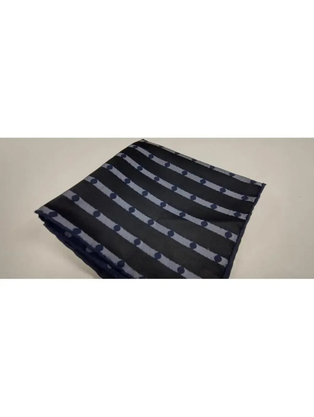 1940s HANKIE Silk Polka Dot ROYAL COLOR Handkerchief MADE IN ITALY Menswear 40s